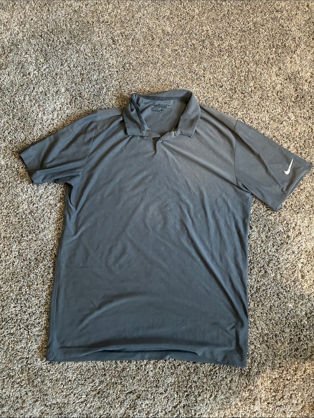 Nike Men’s dry fit Charcoal Gray Performance Polo
